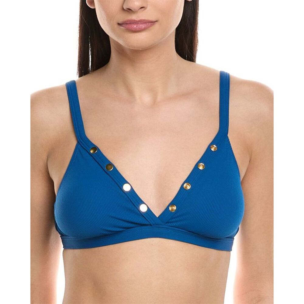 Robin Piccone Womens Amy Triangle Top, Gray